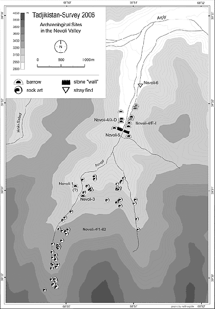 Figure 11: Archaelogical sites from the Novoli valley
