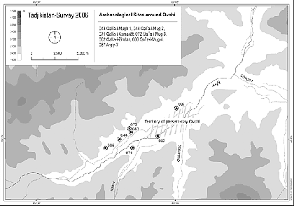 Figure 26: Archaeological sites around present-day Ovchi
